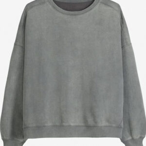 grey suede sweatshirt